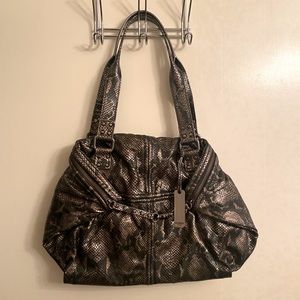 Botkier Metallic Snakeskin large shoulder bag